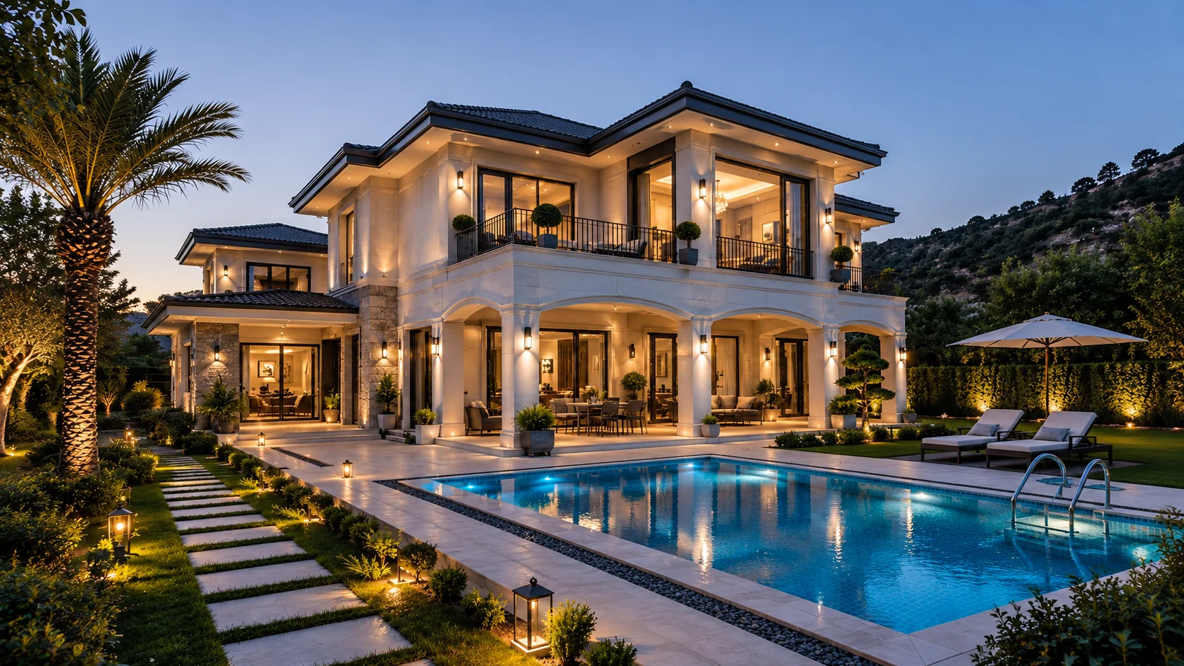 Stil İnşaat tarafından tasarlanan havuzlu villa